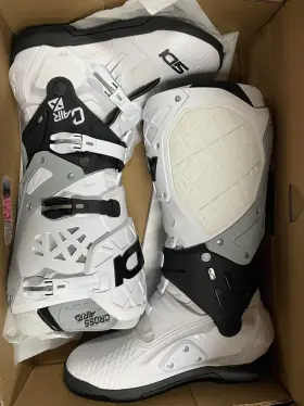 2319-0095-43 Sidi White Crossair X Boots Us Size 9.5 Eu 43 New In Box
