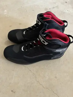 Sds-gas-bkbk-44 Sidi Scarpa Sds Gas Motorcycle Shoes Black Size 10