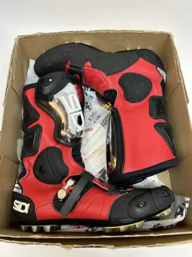 Shsi0av460r Sidi Boots Mens 46 Red Black Downhill Avalanche Motorcycle Racing Riding Adult