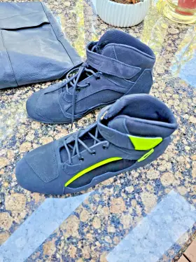 Sis-dna-bkfy-41 Sidi Duna Street Motorcycle Shoes Boots Black Fluo Yellow Size 11 Us / 44 Eu