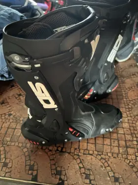 Sis-sts-bkbk-45 Sidi St Street/track Motorcycle Racing Boots Black Mens Size 11 Us / 45 Eu New