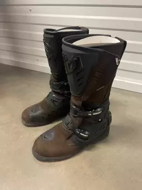 Sit-ag2-brbr-45 Sidi Adventure 2 Gore-tex Gtx Motorcycle Boots Brown - Mens 11 Us / 45 Eu