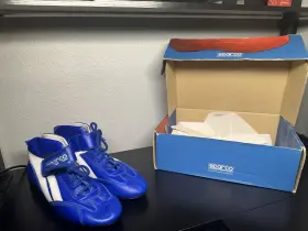 00122sp45a Sparco Speed Leather Racing Driving Shoes Blue Azzurra Men S Size 12 Authentic 00122sp45a Sparco Speed Leather Racing Driving Shoes Blue Azzurra Men S Size 12 Authentic