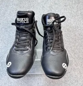 001269wp Sparco Hoes K-pole Black Synthetic Leather Size Us 5 High-top Grip Sole 001269wp Sparco Hoes K-pole Black Synthetic Leather Size Us 5 High-top Grip Sole
