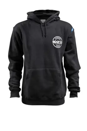 Sp03300nr3l Sparco Hooded For Sweatshirt S-seal Black Large - Comfortable And Durable