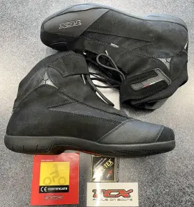 7114g Tcx Jupiter Evo Gtx Sz Eu 47 Usa 12.5 Motorcycle Boots Shoes Black Leather
