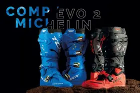 9662-nero-44 Tcx Comp Evo 2 Men S Off-road Motorcycle Boots Black Us Size 10