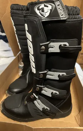 1228-03-06 Thor 327 Off Road Mx Boots Unisex Kids/adults Size 6 Black Motocross