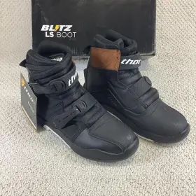 3410-1209 Thor Blitz Ls Motocross Boots Black Us 9 Eu 43 Uk 7 Atv Dirt Bike