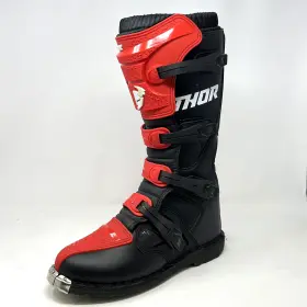 3410-2195 Thor Mens 11 Motorcycle Motocross Blitz Xp Mx Boots Ce Approved Red Black Buckle