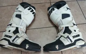3410-2274 Thor Riding Boots Size 10 White Pre-owned Good Condition
