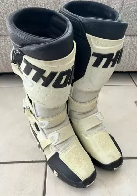 3410-2277 Thor White Radial Boots Size 12 -