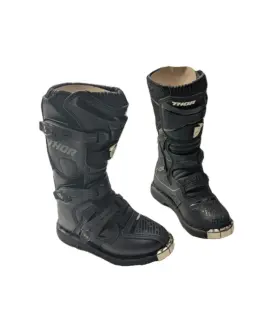 3411-0503 Thor Blitz Xp Youth Motocross Boots Black White Size 1
