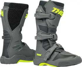 3411-0743 Thor Youth Blitz Xr Boots - Gray/charcoal Size 6