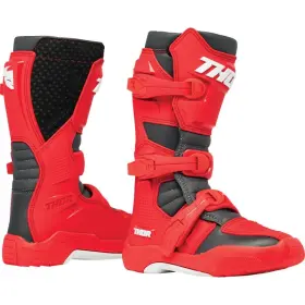 3411-0755 Thor Blitz Xr Youth Boots 4 Red/charcoal 3411-0755 Thor Blitz Xr Youth Boots 4 Red/charcoal