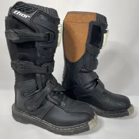 819860 Thor Blitz Boots Youth 3 Black Motocross Motorcycle Dirt Bike Riding Mx Off Road