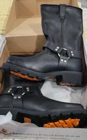 Lu1443-m X Element Footwear Mens Harness With Hell Motorcycle Boots Brand New In Box