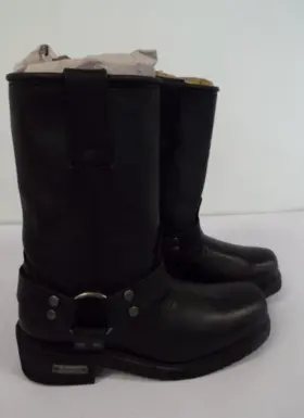 42807 Xelement Footwear New 2442 Womens Black Classic Full Grain Leather Motorcycle Boots 6