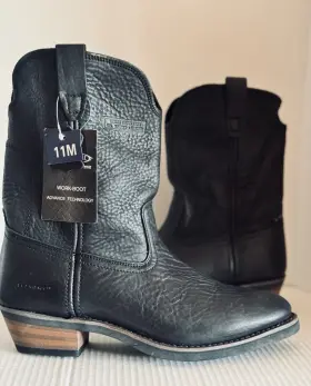 Lu1465 Xelement Nwt Black Leather Work Motorcycle Boots Mens Size 11 Rare