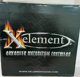 Lu1599 Xelement Men S Motorcycle Boots Black Leather Lace Up Harness Size 10.5