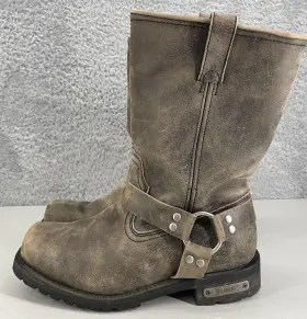 Lu1604 Xelement X Element Oil And Slip Resistant Brown Leather Biker Boots Men S Size 10m Lu1604 Xelement X Element Oil And Slip Resistant Brown Leather Biker Boots Men S Size 10m