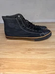 Harley Davidson Men's Size 13 Black Orange Leather Nathan High Tops. Pre-owned. Price: $32.00.