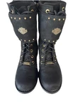 Harley Davidson Barlyn Leather Motorcycle Boots Gold Black D87195 7.5 Pre-owned. Price: $100.00.