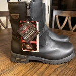 Milwaukee MB407 Black Leather Zip Motorcycle Work Boots Mens 13 D New. Price: $77.57.