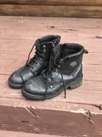 Harley-davidson Women's Shawnee Lace Up Black Motorcycle Boots D84399, 1/2. Pre-owned. Price: $25.00.