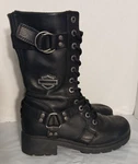 Harley Davidson Boots D83736 Womens 9M Black Lace Up Harness Riding Motorcycle Pre-owned. Price: $70.00.