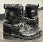 Harley Davidson Faded Glory Boots Size Mens 91003 Black Biker Buckle Combat Pre-owned. Price: $39.95.