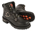 Milwaukee Leather Men's 6" Motorcycle Boot W/ Side Buckle, Lace Front Plain Toe New. Price: $139.99.
