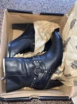 Harley Davidson Boots Western Stud Leather Black Harness Shoe Dress Women Sz 8 New. Price: $49.99.
