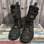 Harley Davidson Barlyn Motorcycle Boots Gold And Black D87195 Women Size 6 Pre-owned. Price: $12.00.