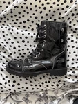 Zadig & Voltaire Women Joe Studded Black Patent Moto Combat Boot Eu Sz 41 New. Price: $125.00.