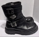 Harley Davidson Leather Motorcycle Boots 91724 2-BUCKLE Zip Metal Logo 7.5 41 Pre-owned. Price: $60.00.