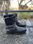 Harley Davidson Mens Size 9.5 Black Leather Motorcycle Zip-up Boots D96026 Pre-owned. Price: $180.00.