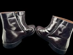 Bostonian First Flex Mens 13 Black Leather Ankle Boots Side Zip Dress Shoes Pre-owned. Price: $22.50.