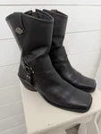 Harley Davidson Motorcycle 84964 Womens Leather Zip Boots Sq Toe Black 8.5 Biker Pre-owned. Price: $58.00.