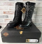New Harley Davidson Womens Leather Boots Shoes Medium Black Nathalie 6. Price: $114.99.