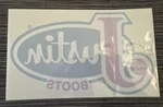 Huge Dealer Rare Inside Glass Vinyl Decal Window Sticker Justin Boots Footwear New. Price: $19.95.