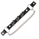 Milwaukee Leather Silver Skeleton Hand Emblem Boot Chain With Adjustable Strap - New. Price: $24.99.