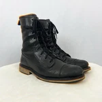 Harley-davidson Y2K Black Leather Lace Up Motorcycle Biker Boots Pre-owned. Price: $100.00.