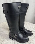 Women's Xelement Myna Tall Black Leather Moto Biker Boots W/ Skulls X93009 Sz 8 Pre-owned. Price: $89.99.