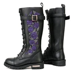 Milwaukee Leather 9357 Purple Embroidered 14'' Tall Motorcycle Boots High-rise New. Price: $192.99.
