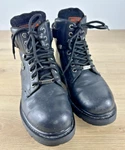 Harley Davidson 91017 Black Leather Lace-up Ankle Motorcycle Boots Men's Us Pre-owned. Price: $40.50.