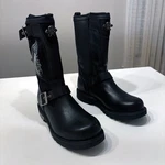 Xelement Women's Black Tribal Skull Leather Motorcycle Riding Boots Size 8 New. Price: $90.00.