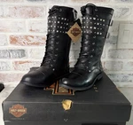 New Harley Davidson Womens Leather Boots Shoes Medium Black Nathalie 6.5. Price: $114.99.