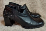 Harley Davidson 81347 Black Leather Block Heel Studded Biker Shoes Size Pre-owned. Price: $45.00.