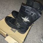Harley Davidson Motercycle Boots Worn, Size 13 Pre-owned. Price: $44.99.